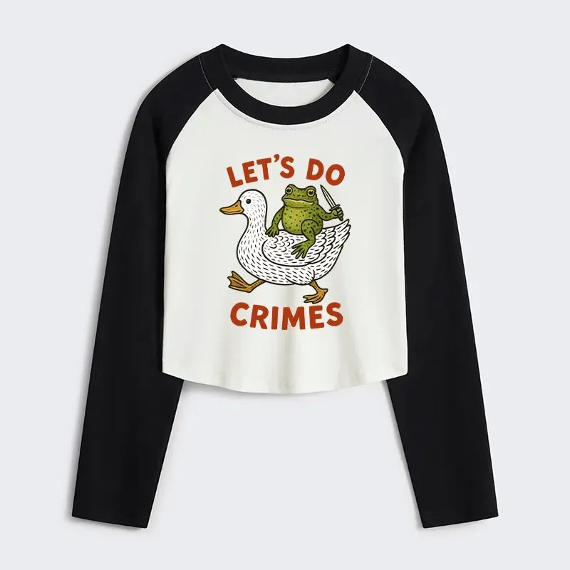 funny crime frog t-shirt gift for her