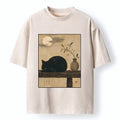 Vintage Japanese Cat T-Shirt for Summer Vacation