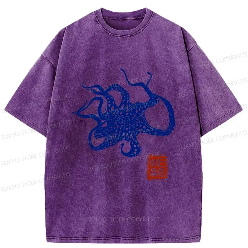 Vintage Ukiyo-e Octopus Tee on Sale