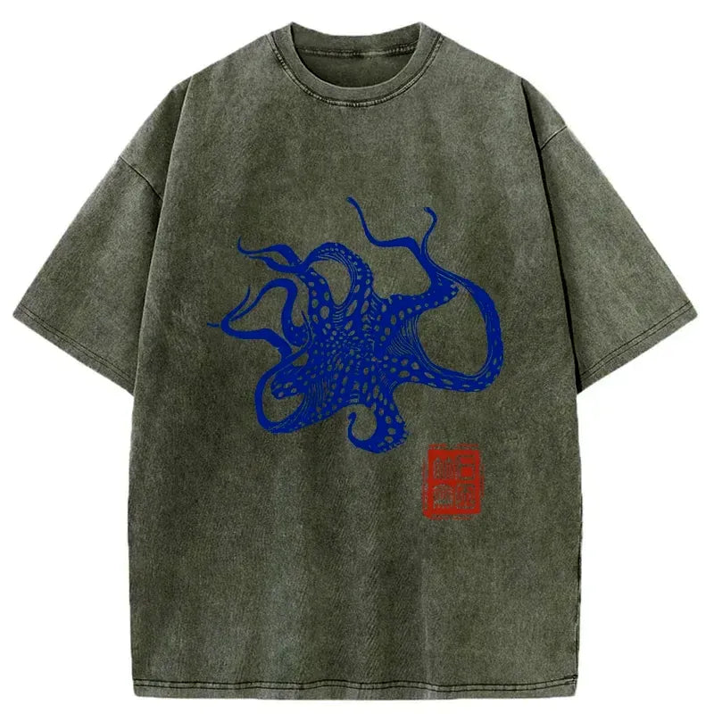Deep Sea Octopus Graphic Tee Free Shipping