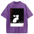 Snowy Day Washed T-Shirt for Daily Wear