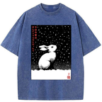 Snowy Day Washed T-Shirt for Daily Wear