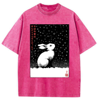 Snowy Day Washed T-Shirt for Daily Wear
