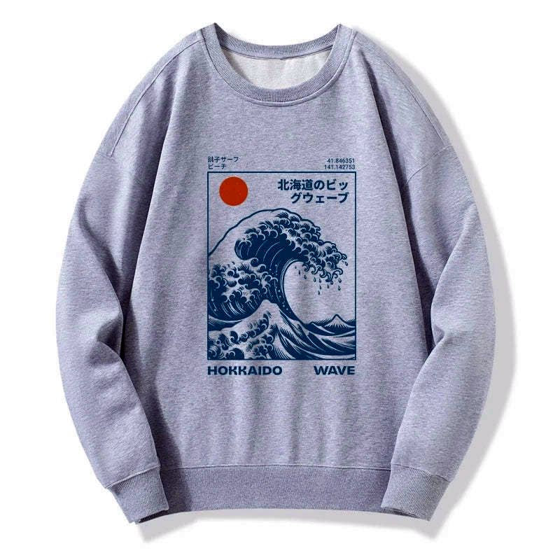 hokkaido wave sweatshirt gift for him