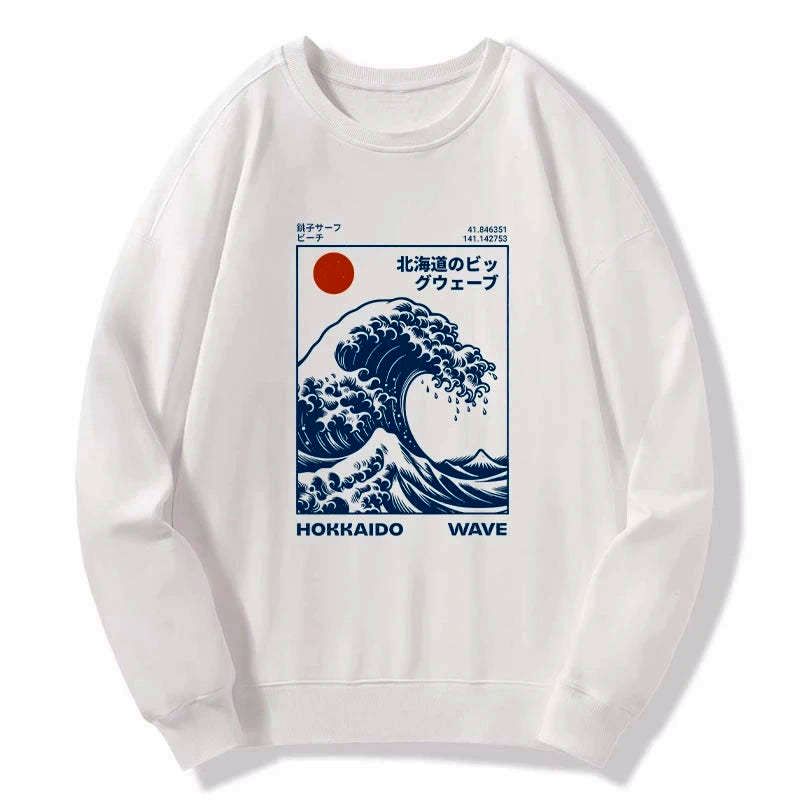 hokkaido wave sweatshirt gift for him