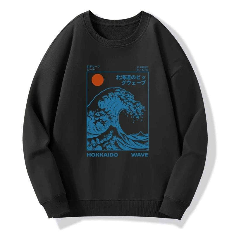 hokkaido wave sweatshirt gift for him