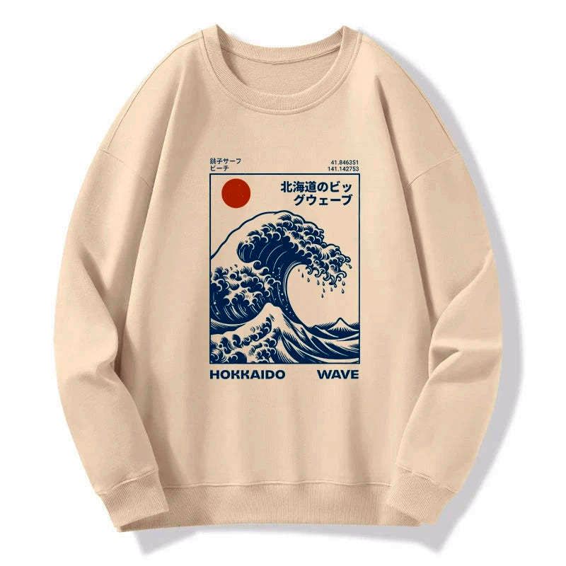hokkaido wave sweatshirt gift for him
