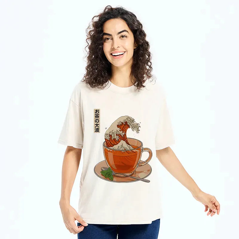 Japanese Great Wave Washed T-Shirt