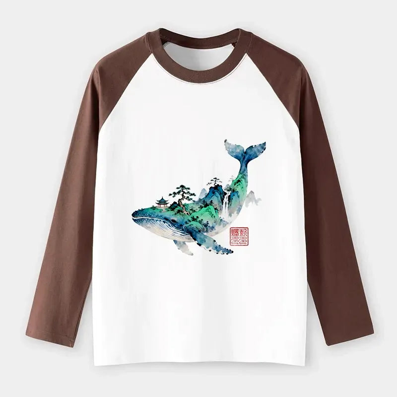 Japanese Ukiyo-e Whale T-Shirt for Anime Convention