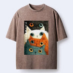 japanese washed cat t-shirt