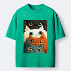 japanese washed cat t-shirt