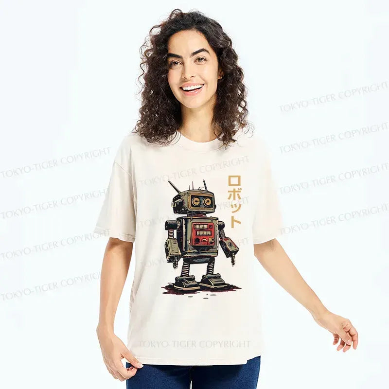 Kyoto-Lion Japanese Robot Washed T-Shirt