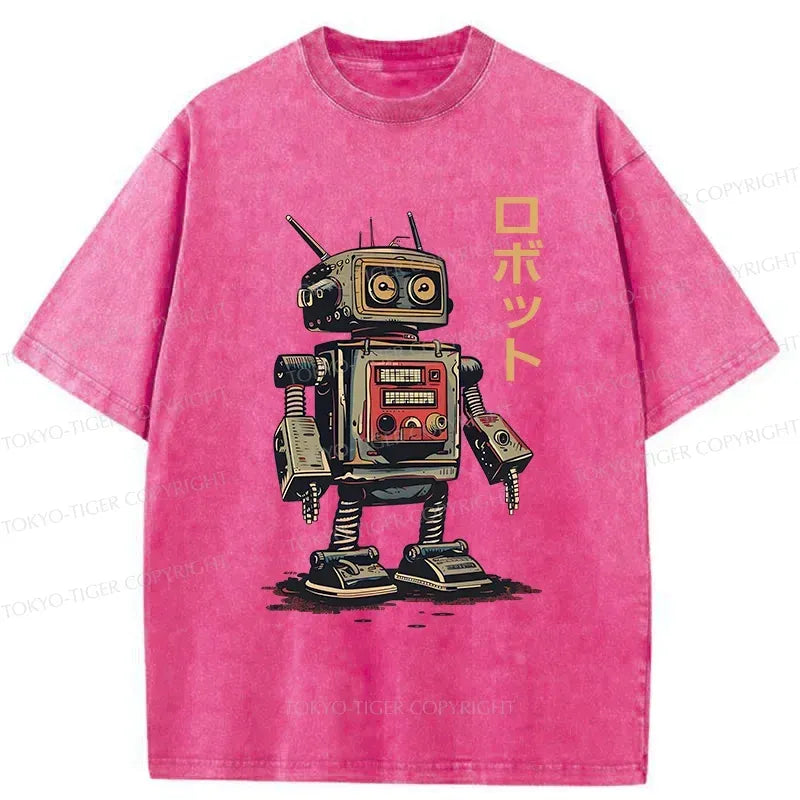 Kyoto-Lion Japanese Robot Washed T-Shirt