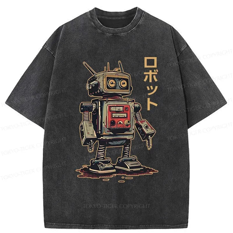 Kyoto-Lion Japanese Robot Washed T-Shirt