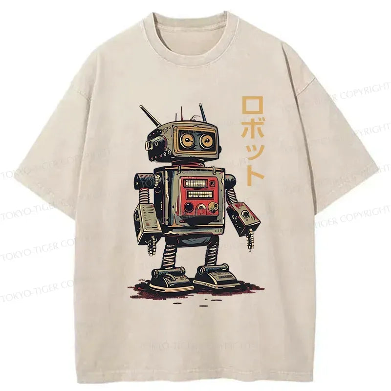 Retro Kyoto Robot T-Shirt Free Shipping