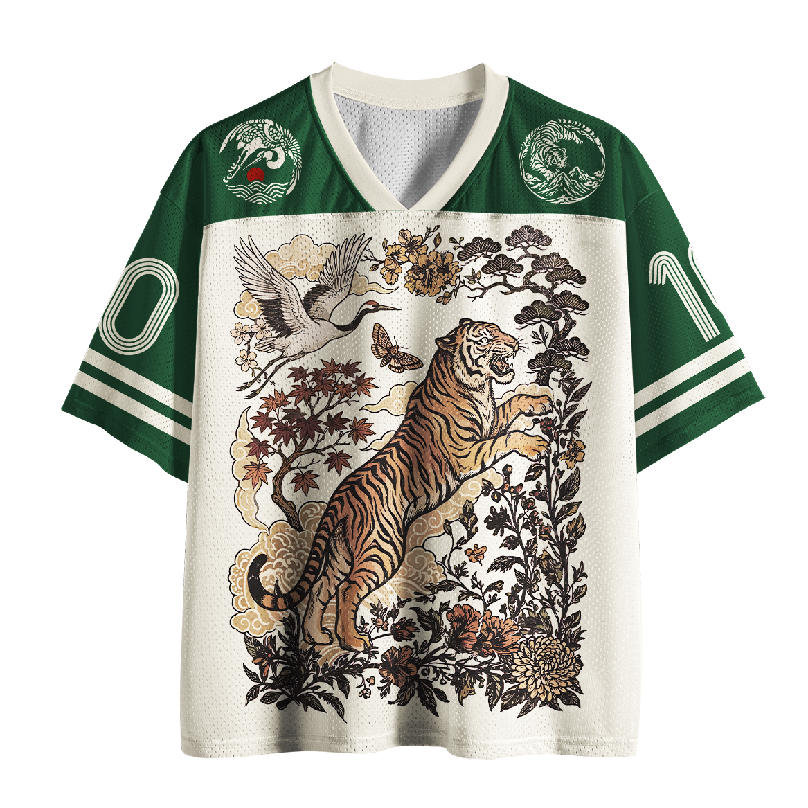 fearless tiger and crane mesh jersey for sports