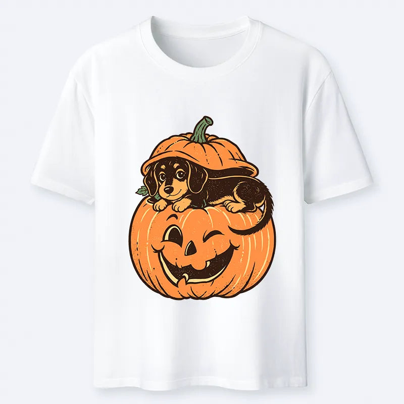 Kyoto-Lion Retro Pumpkin Dog Classic T-Shirt