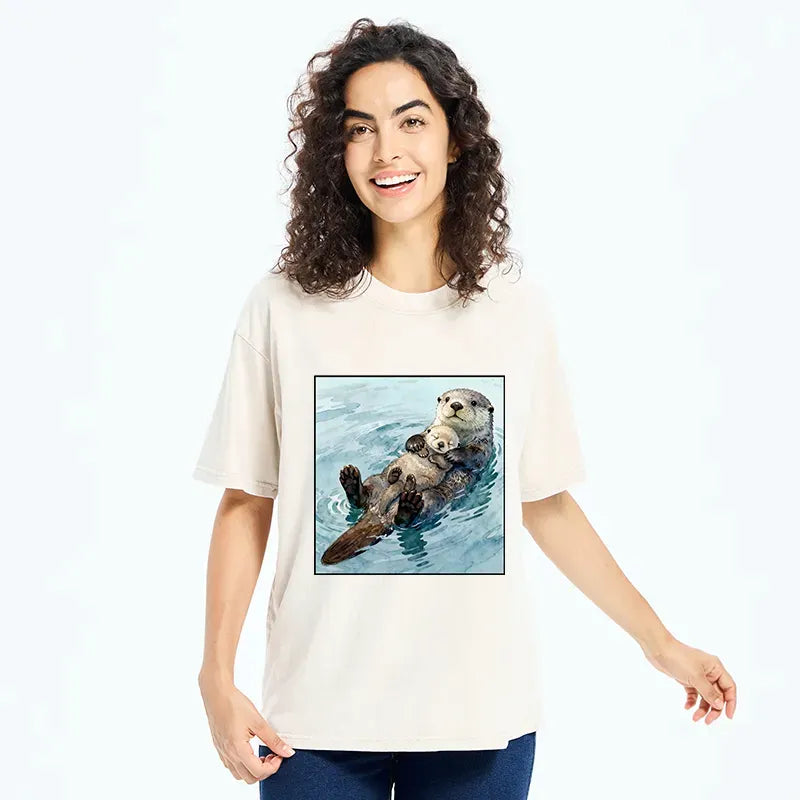 cute japanese sea otter unisex top