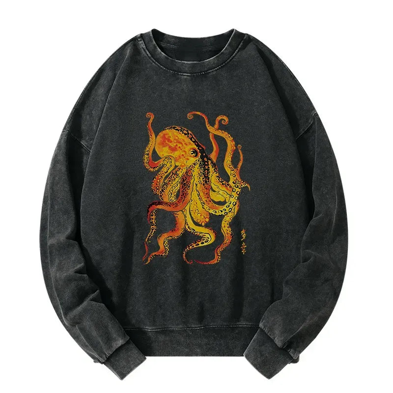 Deep Sea Octopus Vintage Sweatshirt Trending Item