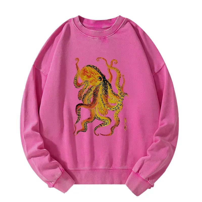 Deep Sea Octopus Vintage Sweatshirt Trending Item