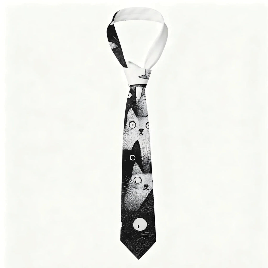 Cat Necktie for Men Free Shipping