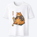 Traditional Japanese Cat T-Shirt for Summer