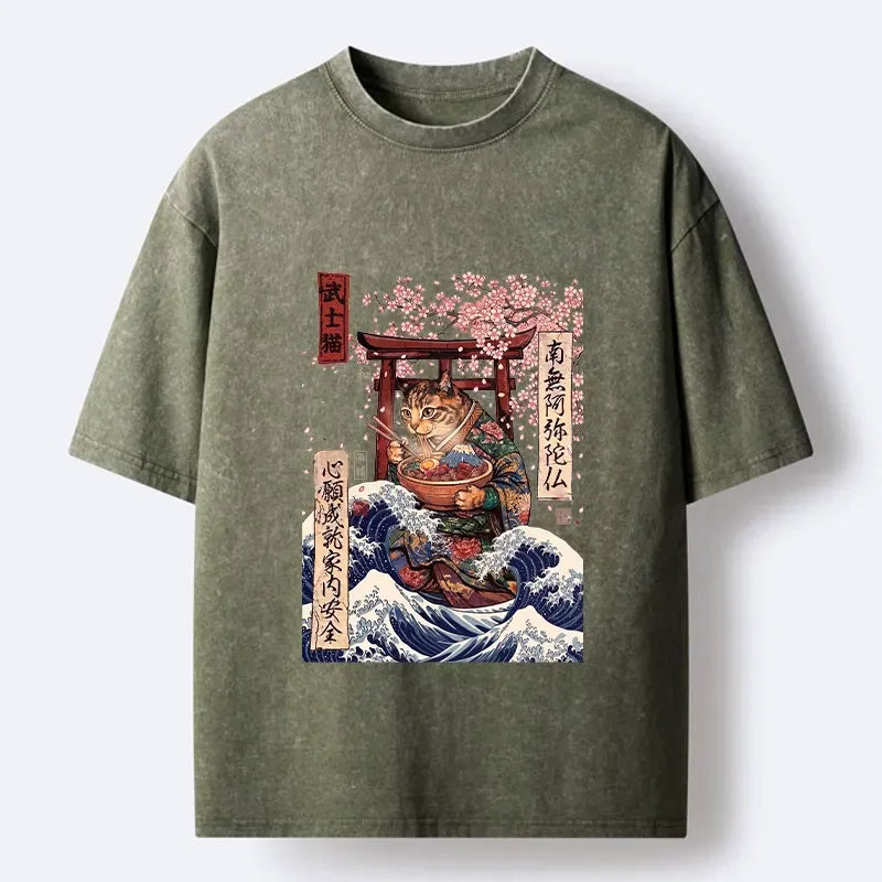 Samurai Cat T-Shirt for Anime Convention