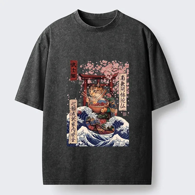 Samurai Cat T-Shirt for Anime Convention