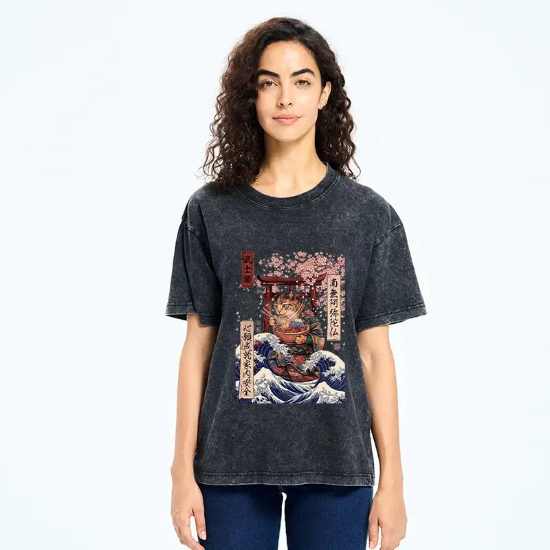 Samurai Cat T-Shirt for Anime Convention