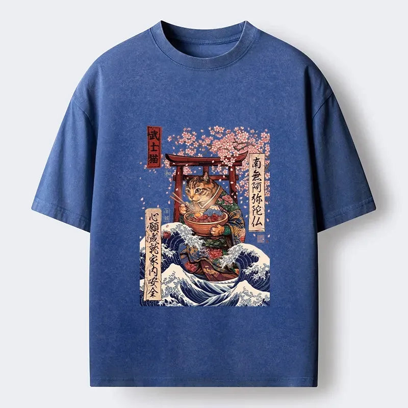 Samurai Cat T-Shirt for Anime Convention