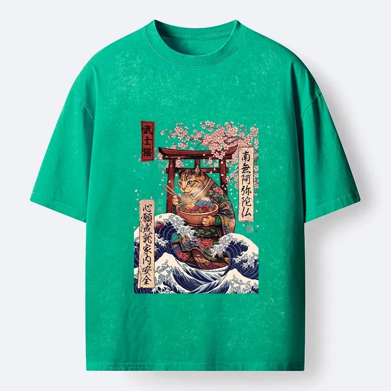 Samurai Cat T-Shirt for Anime Convention