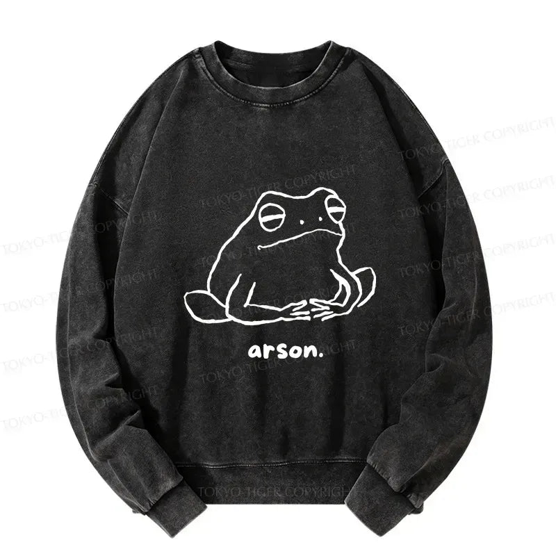 Kyoto-Lion Japan Arsonist Frog Washed Sweatshirt