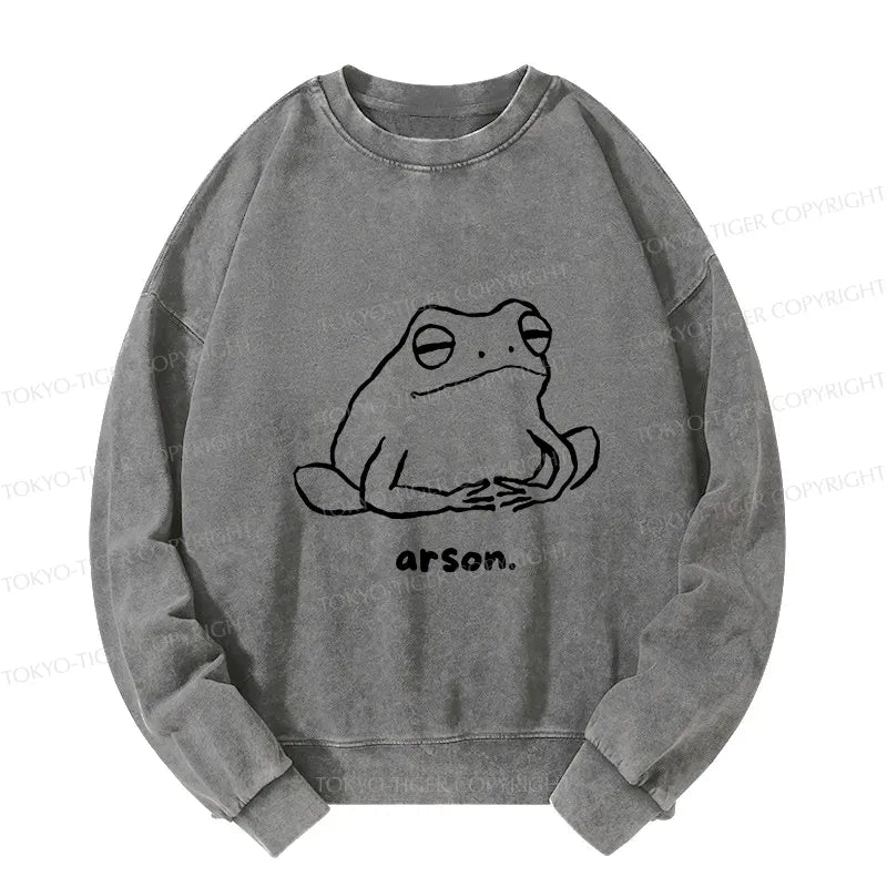 Kyoto-Lion Japan Arsonist Frog Washed Sweatshirt