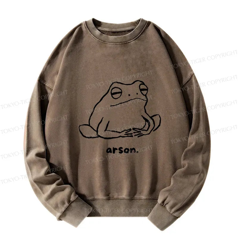 Kyoto-Lion Japan Arsonist Frog Washed Sweatshirt