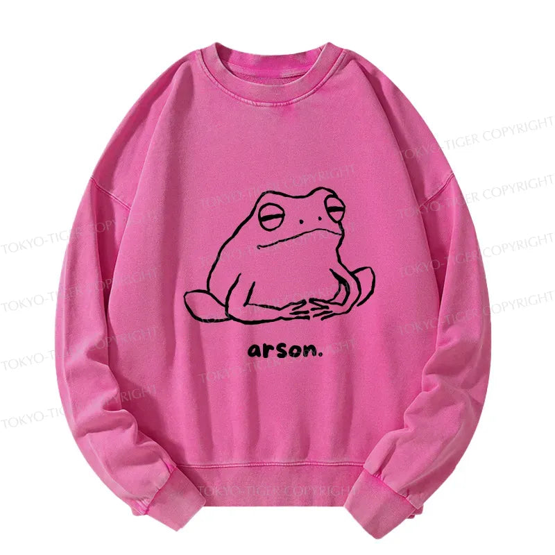 Arsonist Frog Anime Sweatshirt on Sale
