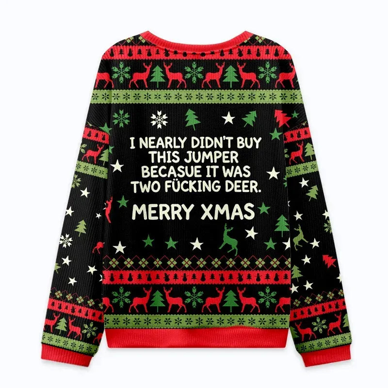 Japanese deer ugly Christmas sweatshirt holiday special