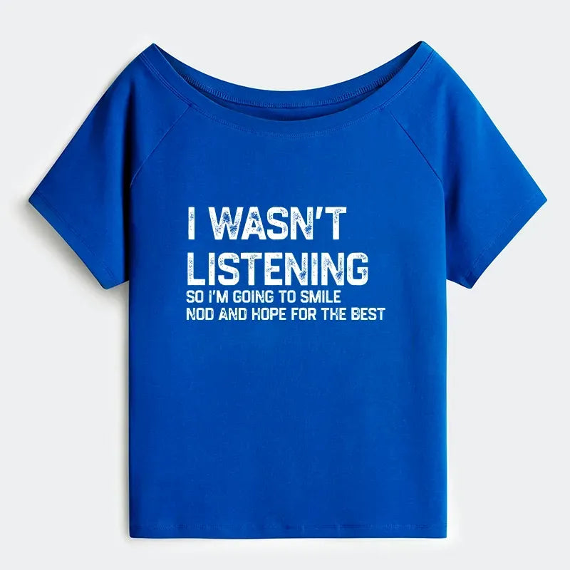 Funny Japanese Off Shoulder T-Shirt Gift Idea