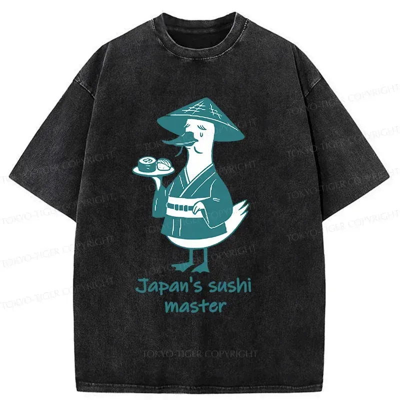 Japanese Sushi Master Washed T-Shirt