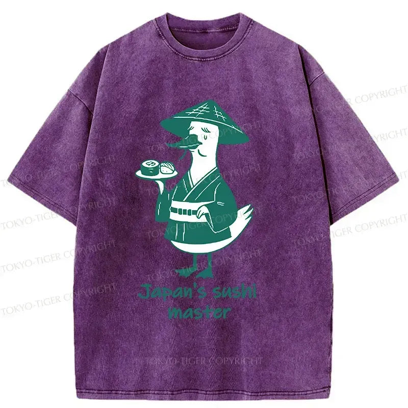 Japanese Sushi Master Washed T-Shirt