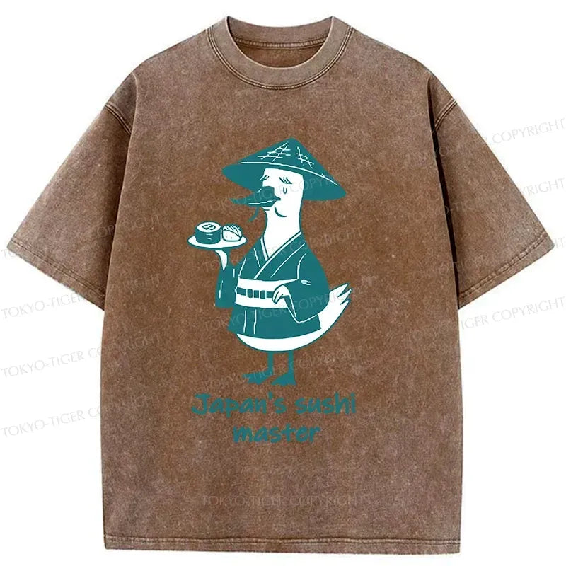 Japanese Sushi Master Washed T-Shirt
