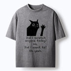 Tokyo?Tiger Black Cat Scratches People Washed T-Shirt