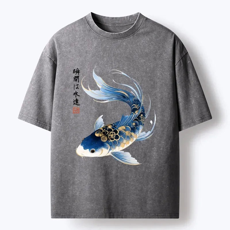 Trendy Watercolor Koi T-Shirt for Gift Idea