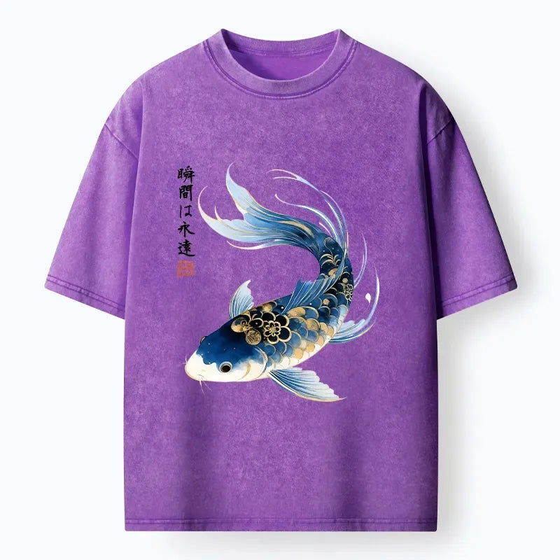 Japanese Koi Fish Watercolor T-Shirt for Daily Wear