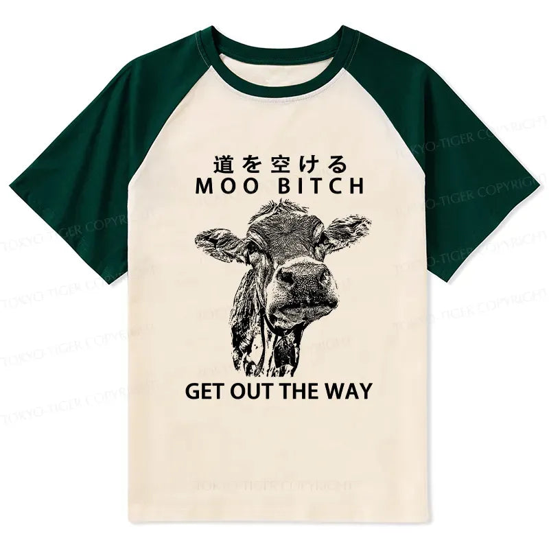 Funny Cow Raglan T-shirt Gift Idea