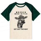 Funny Cow Raglan T-shirt Gift Idea