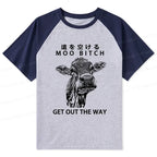 Funny Cow Raglan T-shirt Gift Idea