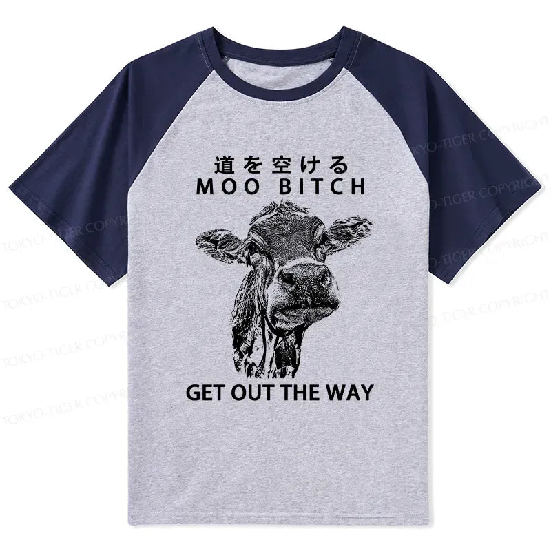 Funny Cow Raglan T-shirt Gift Idea