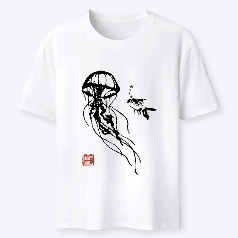 Kyoto-Lion Fish Art T-Shirt Gift for Him