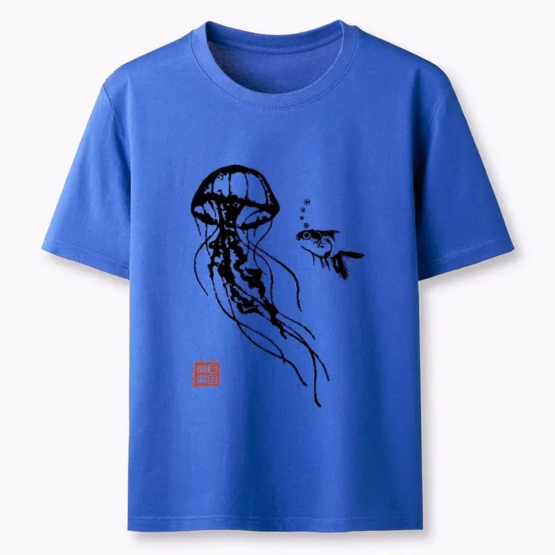 Kyoto-Lion Fish Art T-Shirt Gift for Him