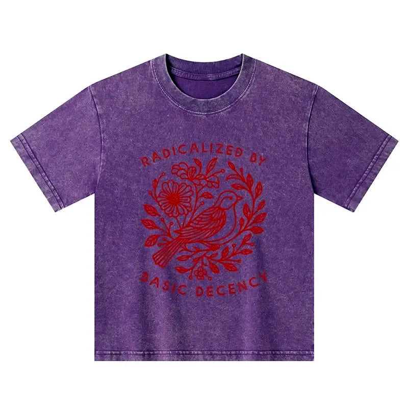 Kyoto-Lion Pigeon That Was Moved Kids Washed T-Shirt